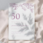 Schöne Vintage Dusty Rose 50. Geburtstag Einladung<br><div class="desc">Schöne Vintage Dusty Rose 50. Geburtstag Einladung Siehe Matching Kollektion in unserem Nest und Nest Store</div>