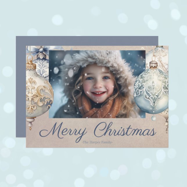 Schöne Vintage Einrichtung Ein Foto Feiertagskarte (Von Creator hochgeladen)