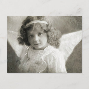 Schöne Vintage-Engelsmädchen-Postkarte Postkarte
