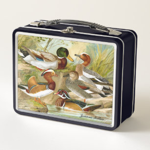 Schöne Vintage Enten am Teich Metall Brotdose