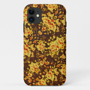 Schöne vintage-gelbe Blumen Case-Mate iPhone Hülle