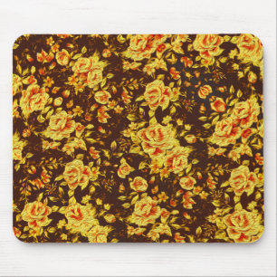 Schöne vintage-gelbe Blumen Mousepad