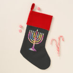 Schöne Vintage Hanukkah Menorah Happy Hanukkah Weihnachtsstrumpf<br><div class="desc">Schöne Vintage Hanukkah Menorah Happy Hanukkah</div>