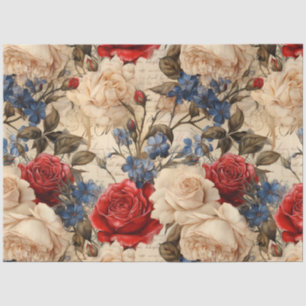 Schöne Vintage Inspirierte Rose Dekoupage Seidenpapier