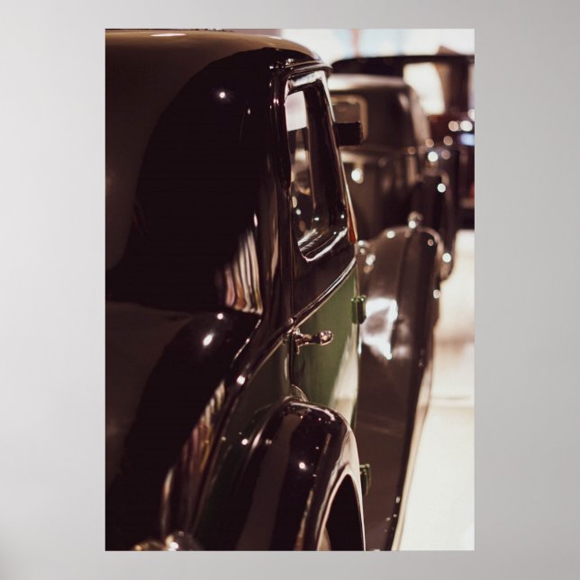Schöne Vintage Oldtimer Showroom Poster (Vorne)