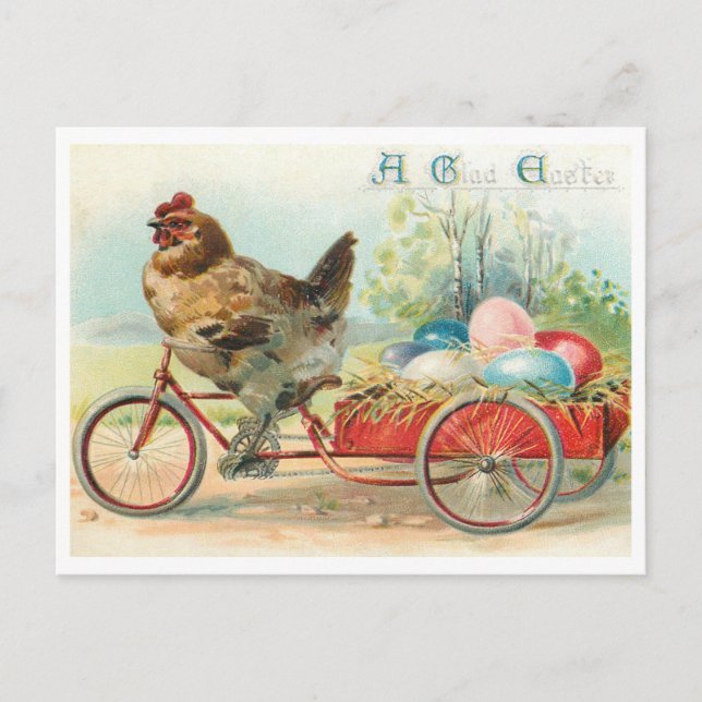 Schöne Vintage Osterpostkarte Postkarte (Vorderseite)