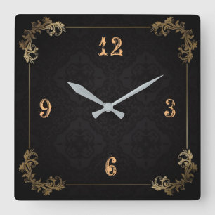 Schöne Vintage Quadratische Wanduhr