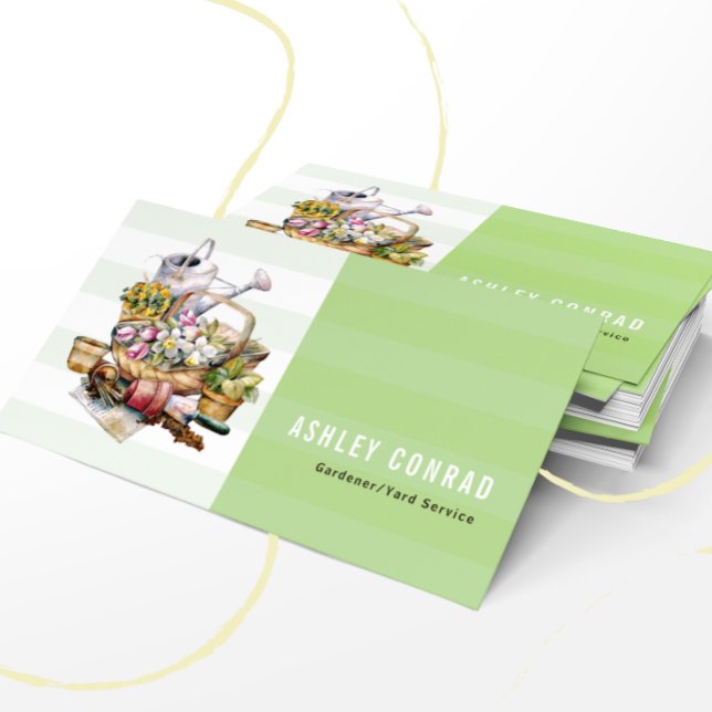 Schöne Vintage Retro-Gartenwerkzeuge Visitenkarte (Von Creator hochgeladen)