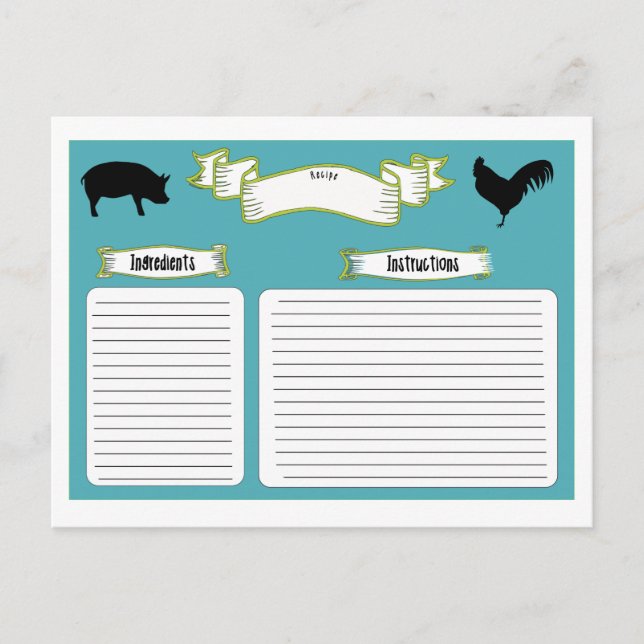 Schöne Vintage Rezeptionskarten Postkarte (Vorderseite)