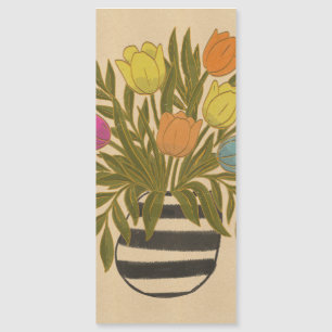 Schöne Vintage-Tulpen Magnetkarte