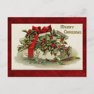 Schöne Vintage-Weihnachtspostkarte Feiertagspostkarte