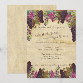 Schöne Vintage Weinberge Rustikale Hochzeit Einladung