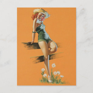 Schöne ! - Vintages Button nach oben - Art Postcar Postkarte