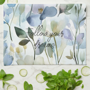 Schöne violette Blumen Brautparty Geschirrtuch