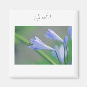Schöne violette Blumen Lächeln Motivation Magnet