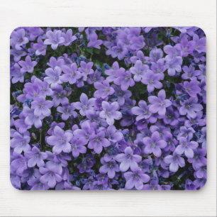 Schöne violette Blumen Mäuse Mat Mousepad