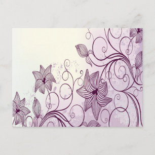 Schöne violette Blumen Postkarte