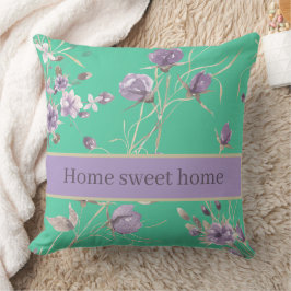 Schöne violette Blumen Winter Kissen