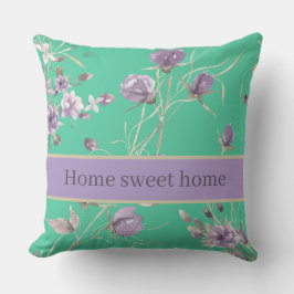 Schöne violette Blumen Winter Kissen