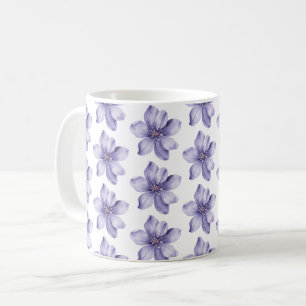 Schöne violette Blüten Kaffeetasse
