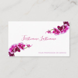 Schöne violette, rosa orchide Blume auf Weiß! Visitenkarte
