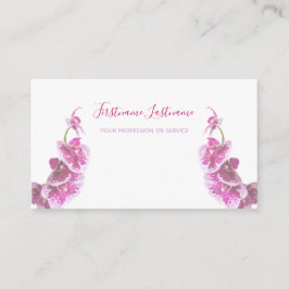 Schöne violette, rosa orchide Blume auf Weiß! Visitenkarte