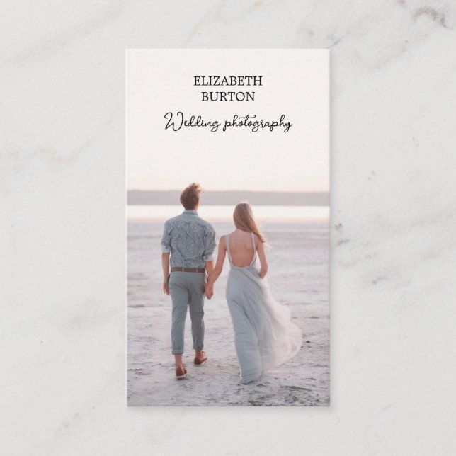 Schöne Visitenkarte für Hochzeitsfotografen (Vorderseite)