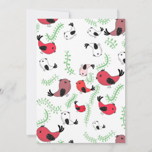 Schöne Vogel design, gemustert Einladung