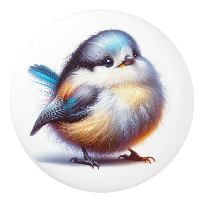 Schöne Vögel  Keramikknauf (Vorderseite)
