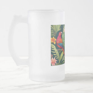 Schöne Vögel Mattglas Bierglas