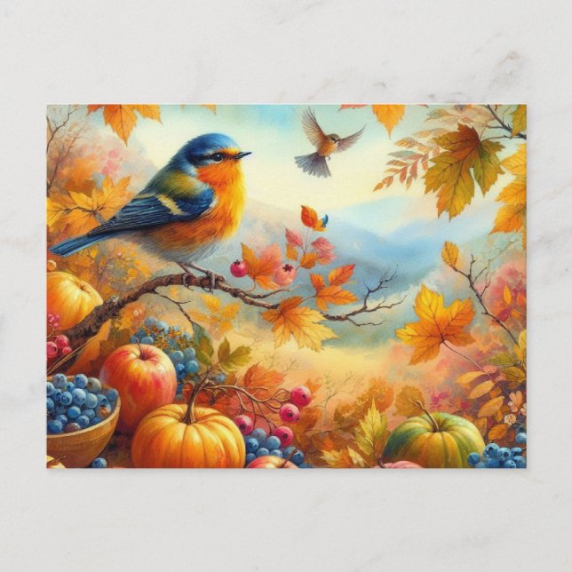 Schöne Vögel Sommerlandschaft 7 Postkarte (Vorderseite)