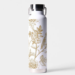 Schöne Vögel und Rosen Trinkflasche