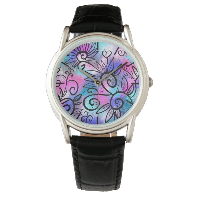 Schöne Vogelkunst Armbanduhr (Vorderseite)