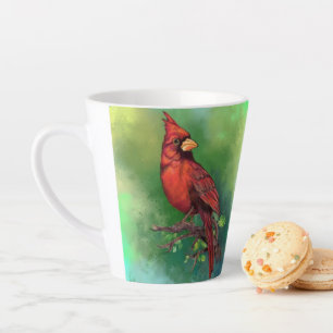 Schöne Vogelmalerei auf dem Nordroten Kardinal  Milchtasse