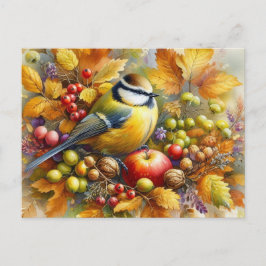 Schöne Vogelwelt Herbstlandschaft 18 Postkarte
