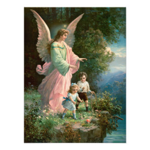 Schöne Wächter Angel Wächter Kinder Fotodruck