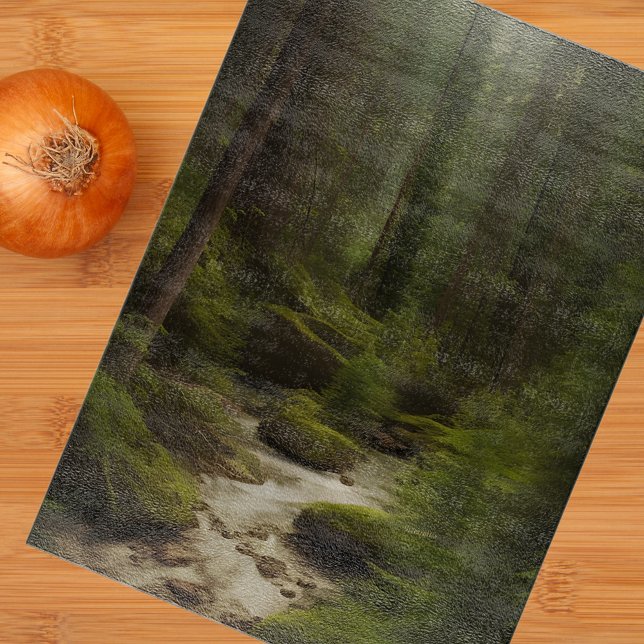 Schöne Waldlandschaft Schneidebrett (Von Creator hochgeladen)