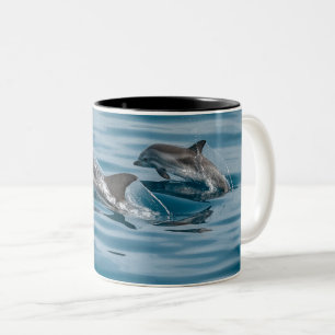 Schöne Wasser-Delfine Zweifarbige Tasse