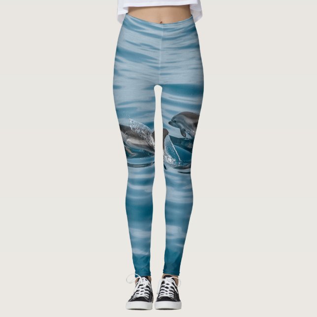 Schöne Wasserdelfine Leggings (Vorderseite)