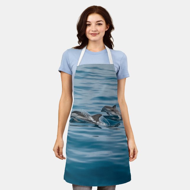 Schöne Wasserdelfine Schürze (Getragen)