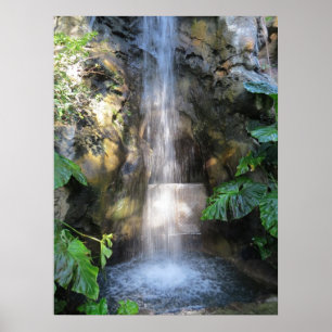 Schöne Wasserfälle im Regen-Waldplakat Poster