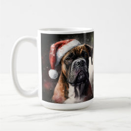 SCHÖNE WASSERFARBBOXER HUNDERCHRISTMAS KAFFEETASSE