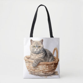 SCHÖNE WASSERFARBE BRITISH SHORTHAIR CAT TASCHE