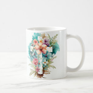 Schöne Wasserfarbe Christliches Ostkreuz Kaffee Kaffeetasse