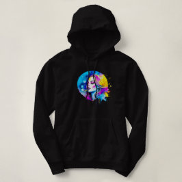 Schöne Wasserfarbe Frau Abstrakt Hoodie
