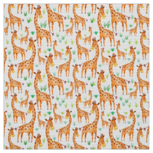 Schöne Wasserfarbe Giraffe Tierkids Stoff