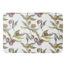 Schöne Wasserfarbe Italienisches Olive Muster weiß