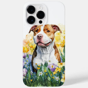 SCHÖNE WASSERFARBE MIT WEISSEM PITBULL TERRIER Case-Mate iPhone 14 PRO MAX HÜLLE