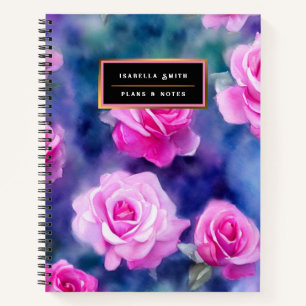 Schöne Wasserfarbe Rosa Trendy Collection Notizbuch