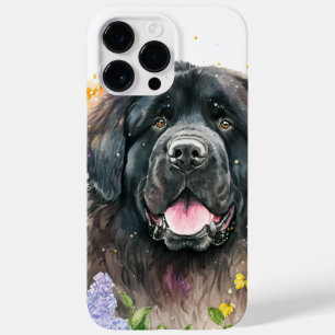 SCHÖNE WASSERFARBE SCHWARZ NEWFOUNDLAND HUND Case-Mate iPhone 14 PRO MAX HÜLLE